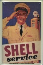 Shell reclame Shell Service reclamebord 20x30 cm