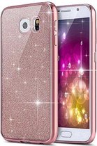 Samsung Galaxy S6 glitters hoesje - Roze BlingBling