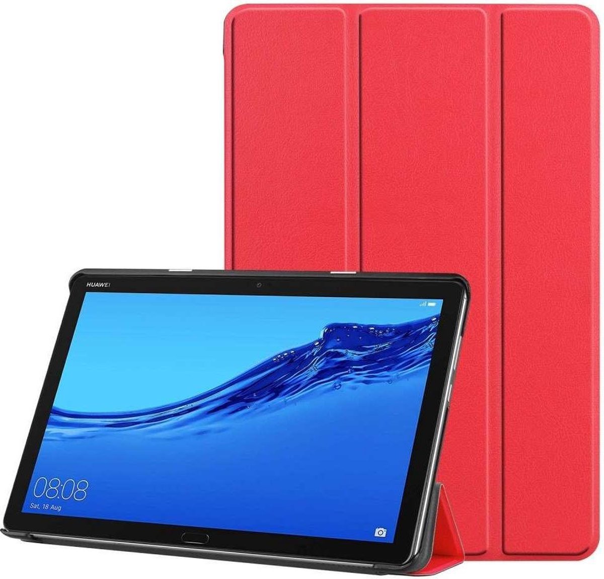 Huawei Mediapad M5 Lite 10 hoesje Smart TriFold Case rood