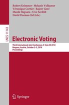 Lecture Notes in Computer Science 11143 - Electronic Voting