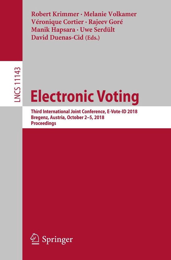 Springer Nature Proceedings Computer Science - Electronic Vo ... - cover