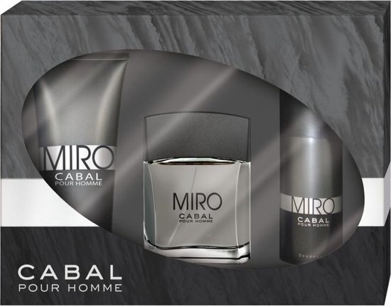 Miro Cabal Pour homme - Deodorant 150ml + EDT 100ml + Shower gel 200ml - |  bol.com