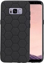 Hexagon Hard Case - Telefoonhoesje - Backcover Hoesje - achterkant hoesje - Geschikt voor Samsung Galaxy S8 - Zwart