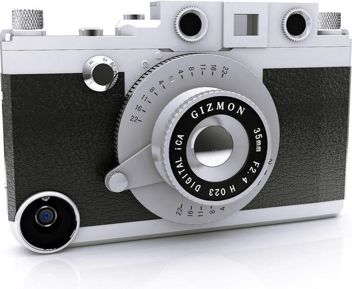 Gizmon iCA iPhone 4/4S Camera Case - Zwart/Grijs