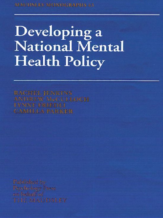 Maudsley Series - Developing a National Mental Health Policy - cover