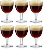 6x Abdij/Abbey bierglazen speciaalbier 410 ml - Bierglazen voor speciaalbier/bokbier/lentebier 6 stuks