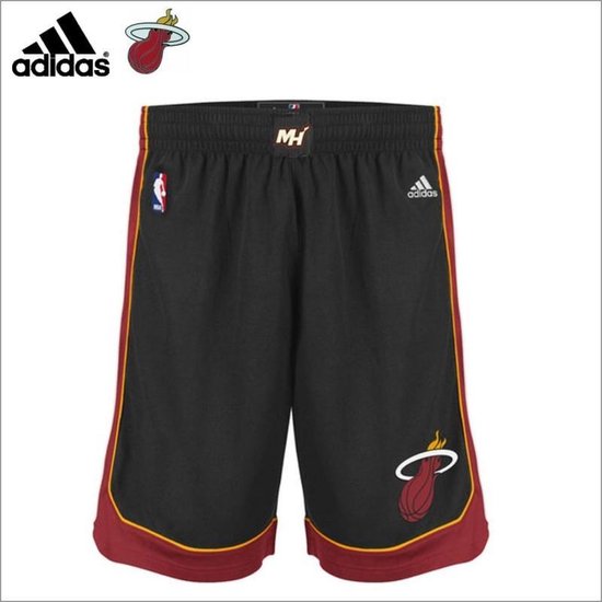 Adidas NBA Basketbal Short Miami Heat zwart/rood maat M | bol.com