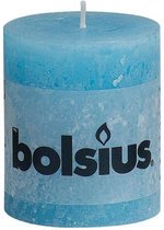 Bolsius Stompkaars Rustiek Aqua Ø6,8 cm | Hoogte 8 cm