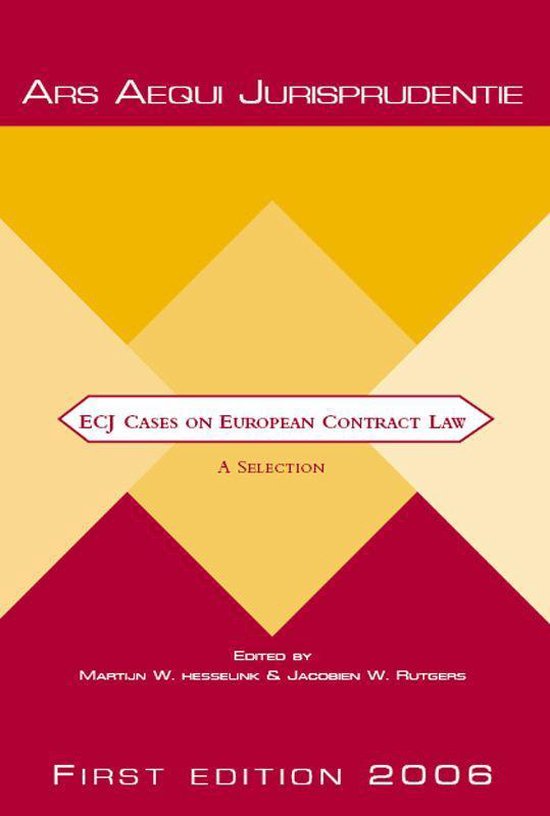 Cover van het boek 'ECJ Cases on European Contract Law / druk 1' van J.W. Rutgers en M.W. Hesselink