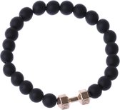 Fako Bijoux® - Buddha Armband - Halter Goudkleurig - Zwart