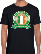 Zwart Ireland drinking team t-shirt heren S