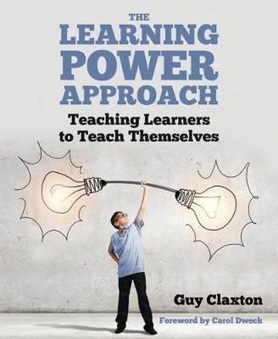 Livre 'The Learning Power Approach', avec un garçon tenant deux ampoules.