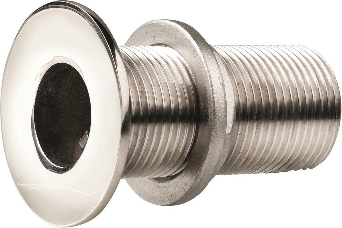 VETUS vlakke RVS Huiddoorvoer  ¾" x 72 mm