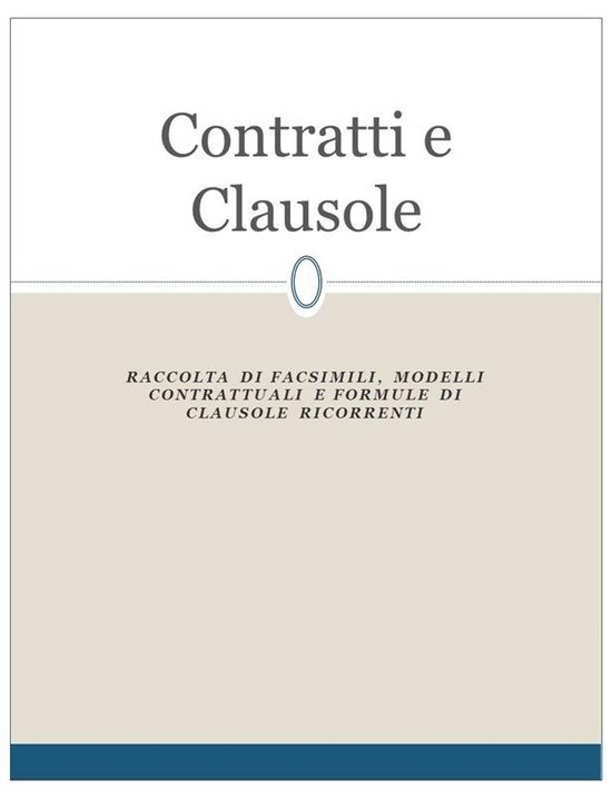 Contratti e clausole - cover