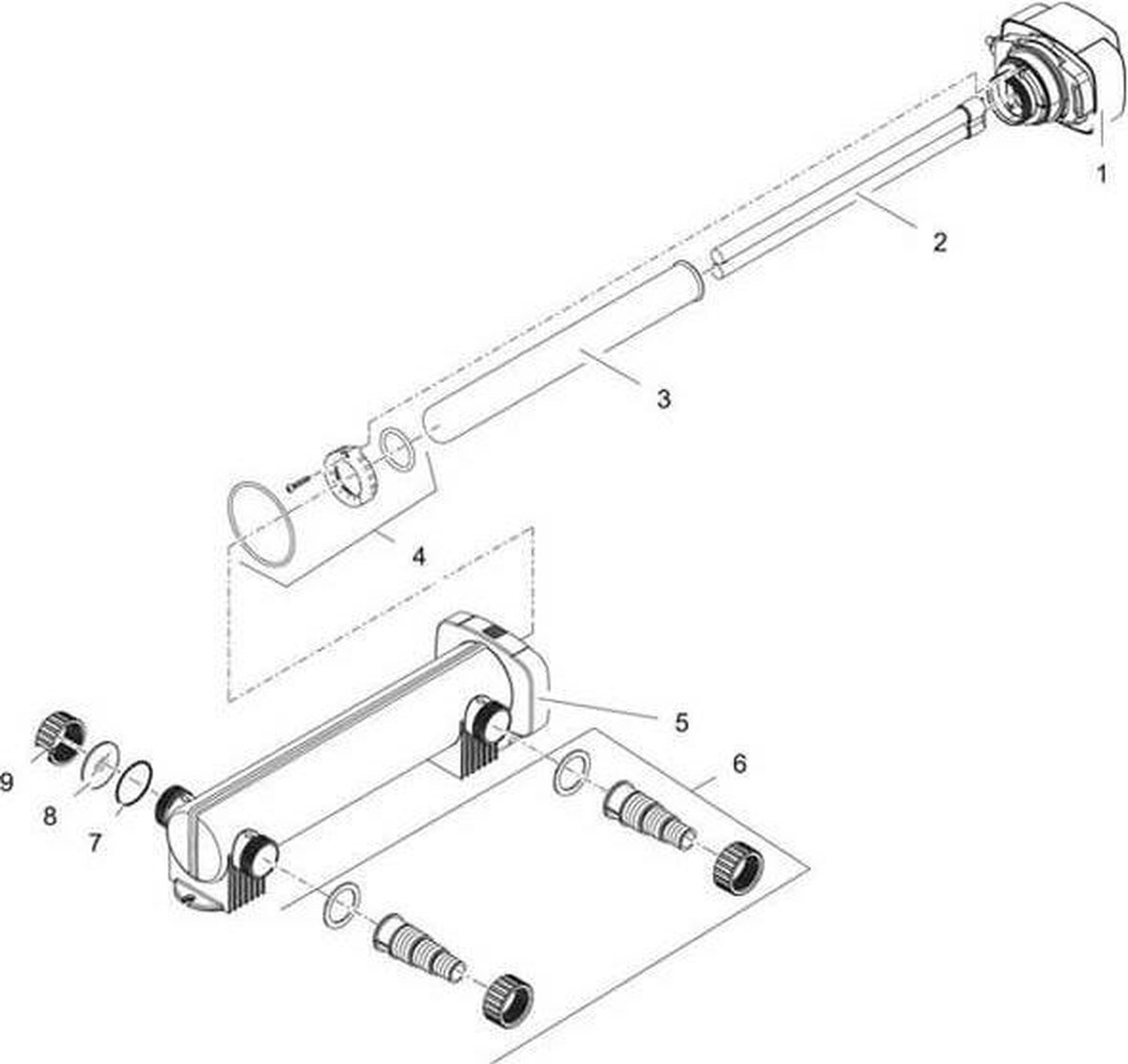 Oase vervang kwartsbuis Vitronic 36 / 55