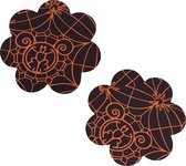Pinch - Nipple Sticker Little Spider Flower  - Tepel Plakker - Bloem Goud/Zwart - Tepelsticker