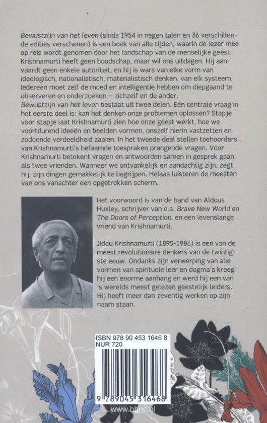 Bewustzijn van het leven, Jiddu Krishnamurti 9789045316468 Boeken bol