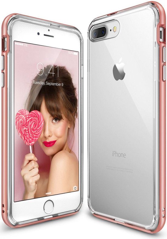 Ringke Frame Apple iPhone 7 Plus / 8 Plus Roze Goud