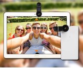 3-in-1 Lens Kit - Clip voor op smartphone of tablet! Fish Eye, Wide Angle & Macro Lens