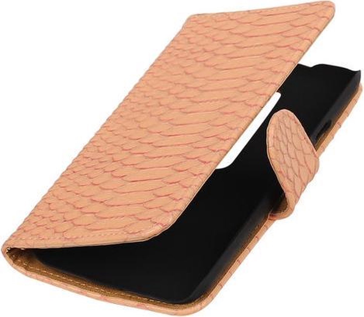 Motorola Moto G (3rd gen) - Slang Roze Bookstyle Hoesje