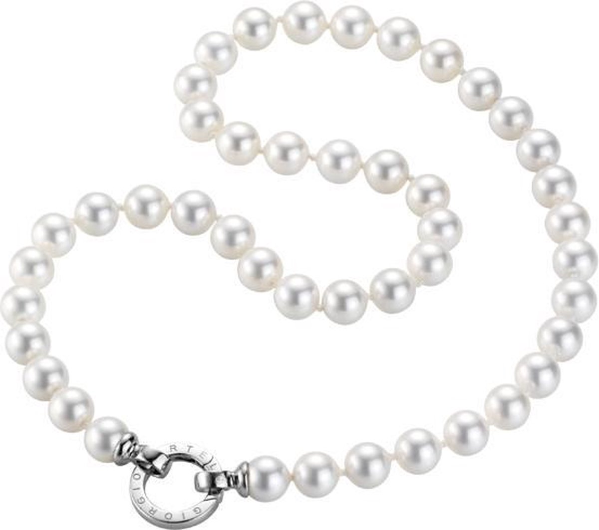 Parel | ketting | 10 mm | zilver ringslot