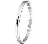 The Jewelry Collection Bangle Scharnier Verdikt 6 X 62 mm - Zilver Gerhodineerd