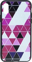 Shop4 - iPhone X Hoesje - Zachte Back Case Gekleurde Driehoeken