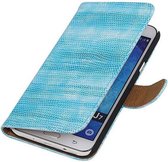 Hagedis Bookstyle Hoes - Wallet Case Telefoonhoesje - Geschikt voor Samsung Galaxy J7 Turquoise