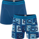 Muchachomalo Turtle Heren boxershort - 2 pack - Print/Blauw - Maat L