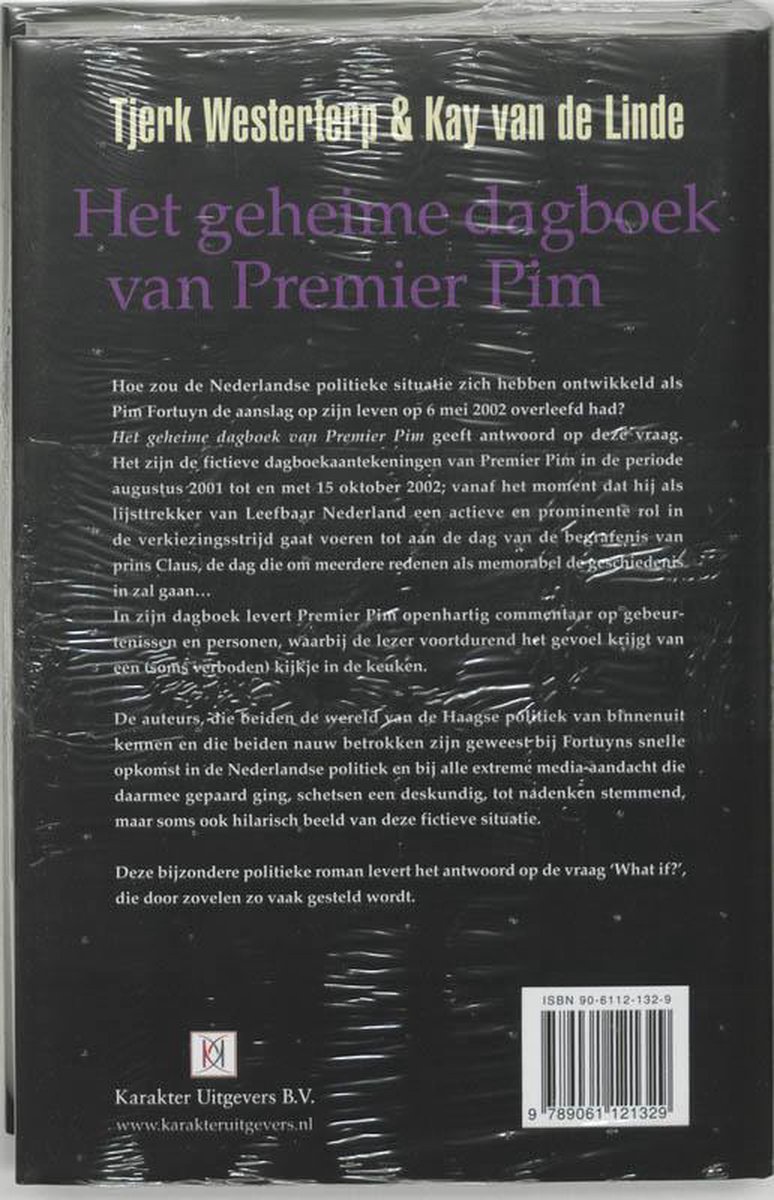 Geheime Dagboek Van Premier Pim - back cover