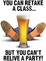 Professional Students - Wandbord - Bier humor - Amerika USA - metaal.
