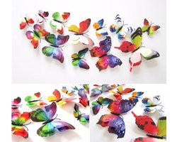 Dubbele regenboog 3D-vlinders