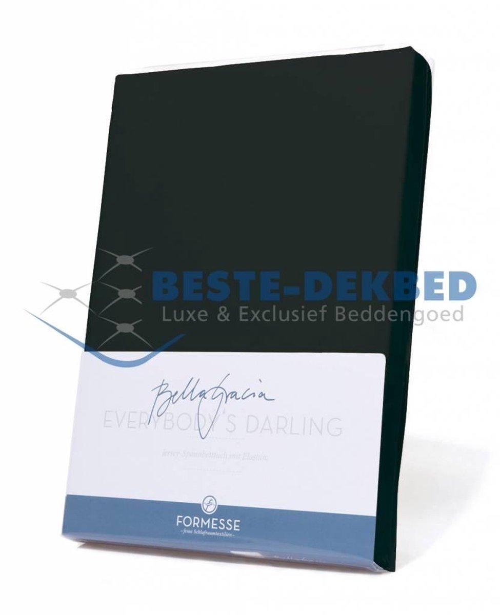 Bella Gracia Jersey Hoeslaken - Zwart (0101)