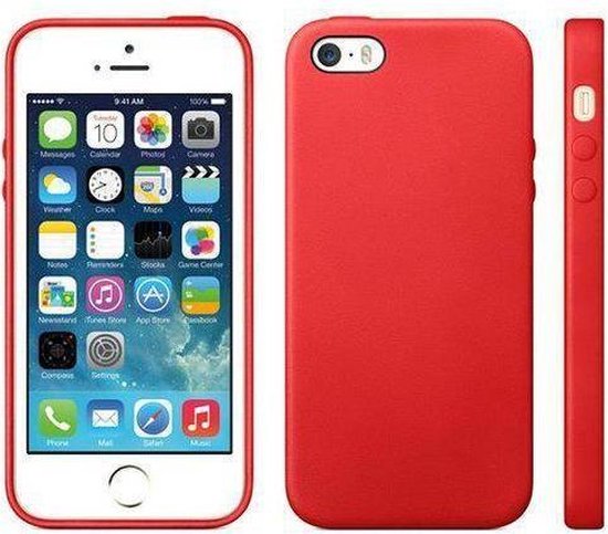hartstochtelijk Bekentenis vergelijking Compact siliconen hoesje rood iPhone 5 / 5S | bol.com