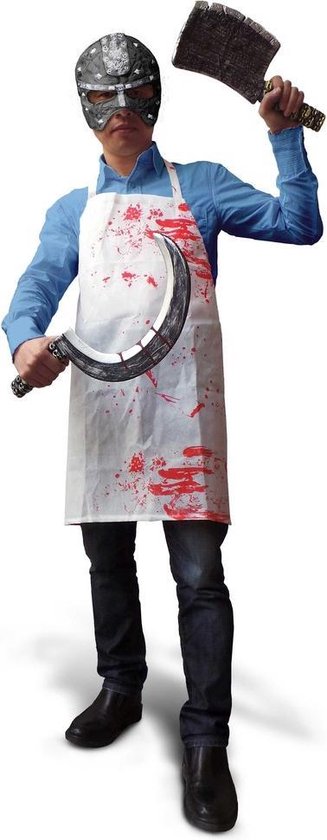 Tablier Ensanglanté Halloween - Kit 3 Pièces Avec Faux Couteau Et Bandeau, Pour Déguisement Zombie Ou Boucher
