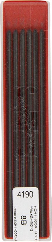 KOH-I-NOOR Graphite Lead for 2mm Diameter 120mm 4190 8B Mechanical Pencil