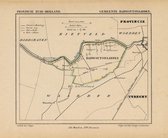 Historische kaart, plattegrond van gemeente Barwoutswaarder in Zuid Holland uit 1867 door Kuyper van Kaartcadeau.com