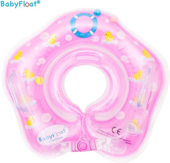 BabyFloat® - - Baby Zwemband Nek - Pink-Duck | bol.com