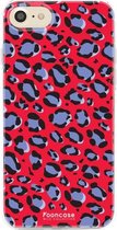 iPhone 7 hoesje TPU Soft Case - Back Cover - Luipaard / Leopard print / Rood
