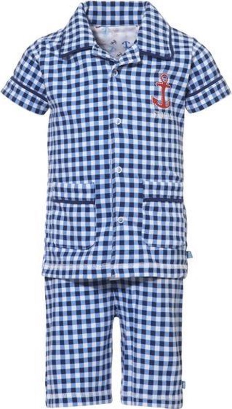 bouwer Aardbei Bijproduct Lief Lifestyle Pyjama - Bleu Check - 86/92 | bol.com