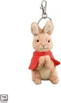 Peter Rabbit - Flopsy sleutelhanger - Gund pluche - Pieter Konijn, formaat 12 cm.