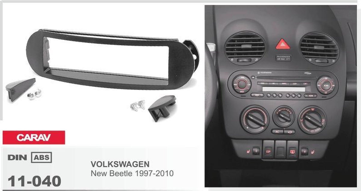 1-din frame autoradio VOLKSWAGEN Beetle 1997-2010 | bol.com