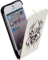 Flip case case Telefoonhoesje - Apple iPhone 5 5s Spider Tattoo