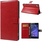 Cyclone Cover wallet hoesje Sony Xperia Z5 rood
