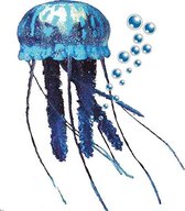 Nobby - Zeekwal - blauw - bewegend door stroming - diameter van 10 CM