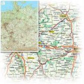BACHER Miniposter, Straßenkarte Deutschland Maßstab 1 : 1 400 000 Papierkarte gerollt