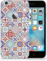 Geschikt voor iPhone 6 Plus | 6s Plus Uniek TPU Hoesje Tiles Color