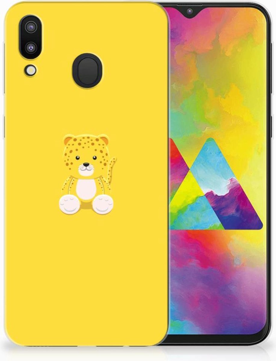 Samsung Galaxy M20 (Power) Telefoonhoesje met Naam Baby Leopard