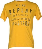 Replay Beachwear T-Shirt - Geel - Maat M