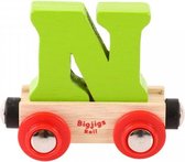 Bigjigs - Rails - Naamtrein - Letter N - Geel